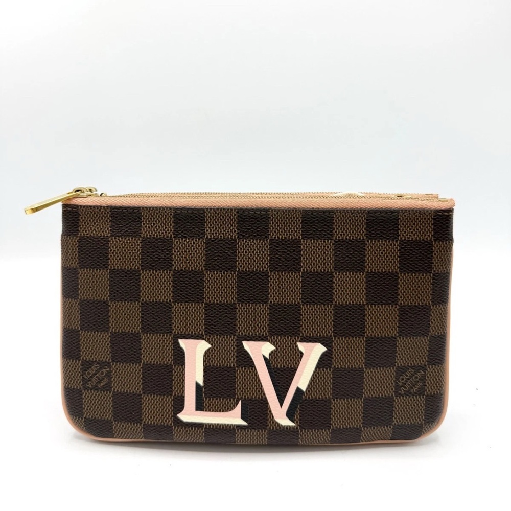 Louis Vuitton Damier Ebene Double Zip Pouchette - Picture 2 of 7